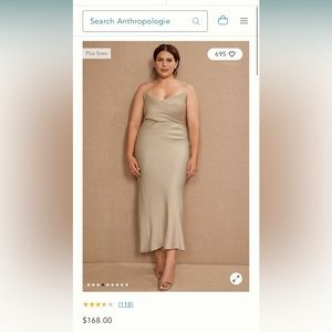 Anthropologie Champagne Midi Dress ✨